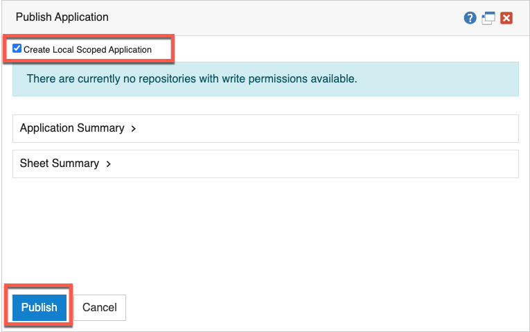 Create Local Scoped Application
