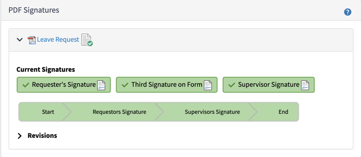 Signature Sections